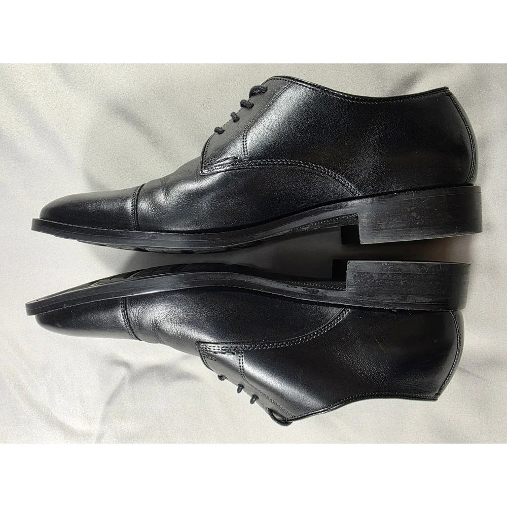 Cole Haan Lenox Hill Cap Toe Oxford Men 9 Black Leather Grand.OS Dress Shoes